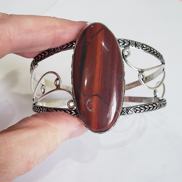 Red Jasper gemstone, 925 silver bracelet - Picture 13 of 16